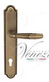 Дверная ручка Venezia на планке PL98 мод. Angelina (мат. бронза) под цилиндр