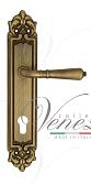 Дверная ручка Venezia на планке PL96 мод. Vignole (мат. бронза) под цилиндр